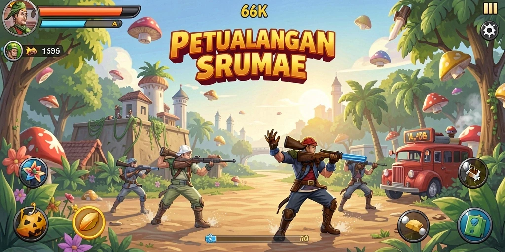 Tangkapan layar permainan 66K menunjukkan aksi seru dan grafis menawan.