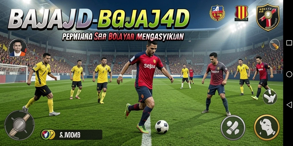 Screenshot BAJAJ4D menampilkan aksi seru di lapangan sepak bola.