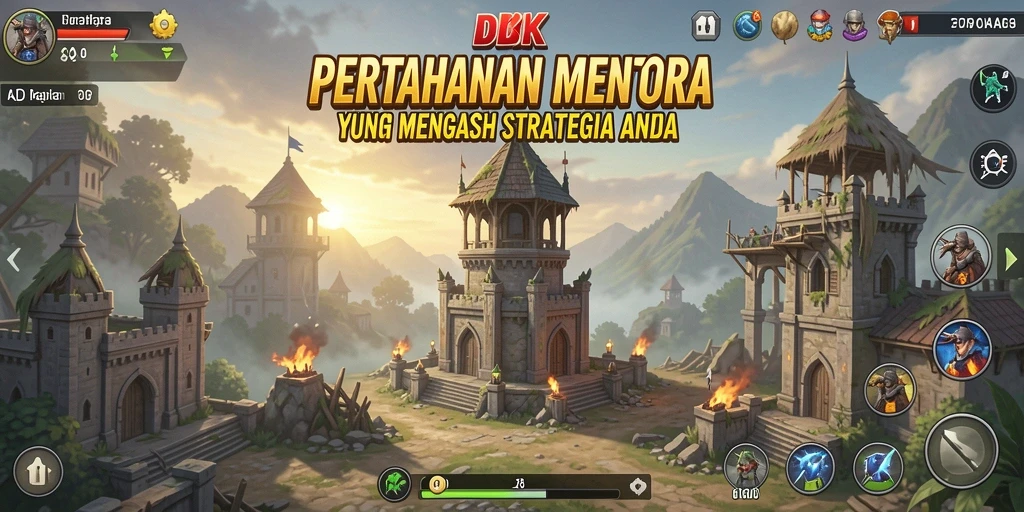 Gameplay seru DKK dengan mekanika Tower Defense yang menantang.