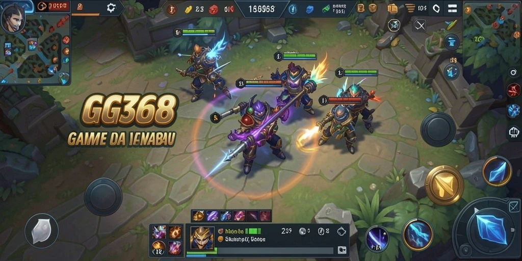 Screenshot gameplay GG368 menunjukkan aksi seru dalam pertarungan MOBA.