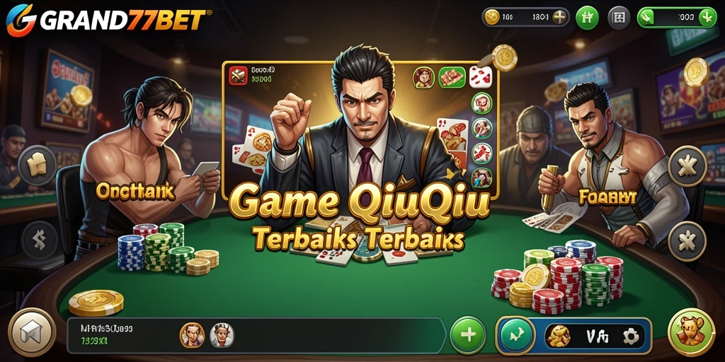 Tampilan gameplay seru QiuQiu di GRAND77BET.