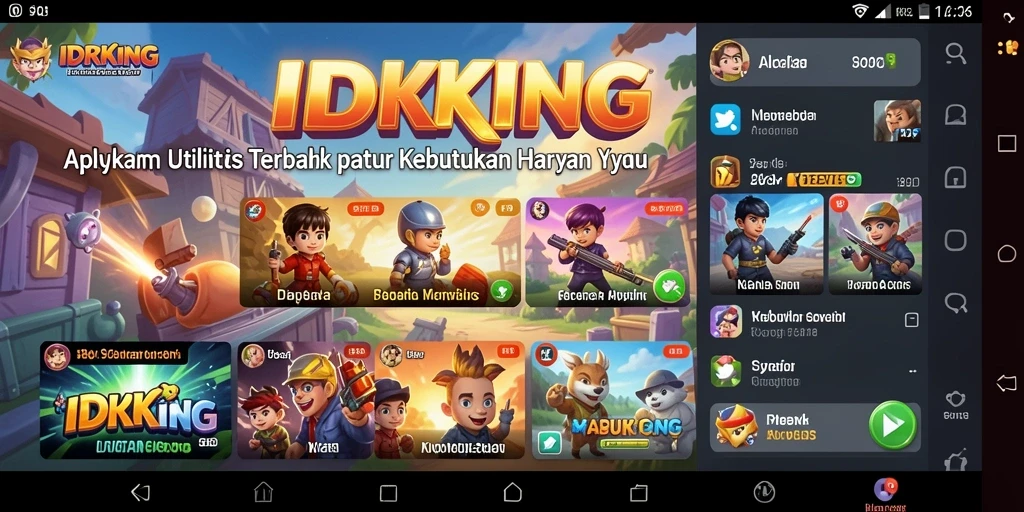 Tampilan antarmuka pengguna IDRKING yang menarik dan fungsional.