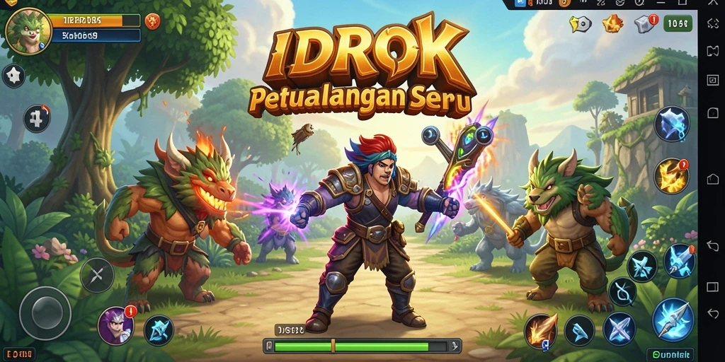 Tampilan gameplay menarik di dunia RPG IDROK.