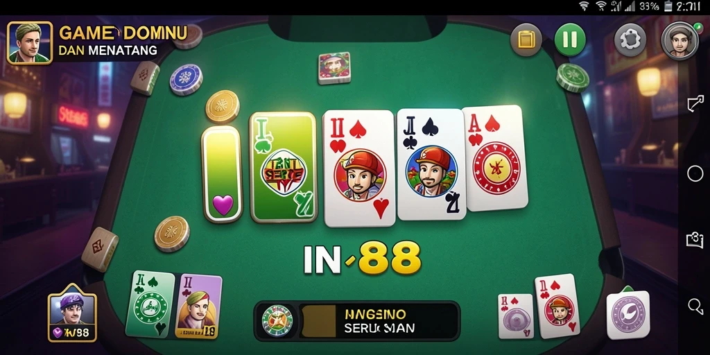 Tampilan gameplay IN88 yang seru dan interaktif.