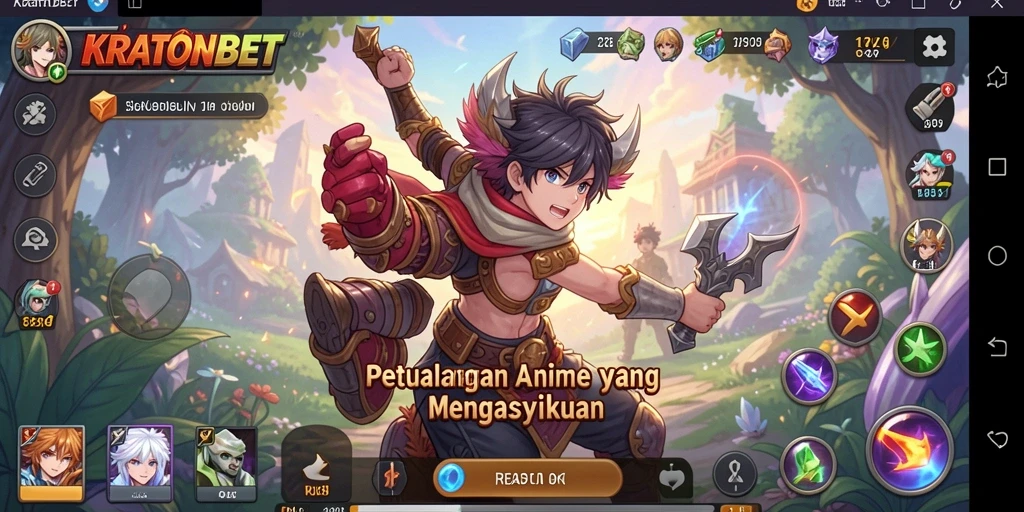 Tampilan gameplay KRATONBET yang menarik dan penuh warna.