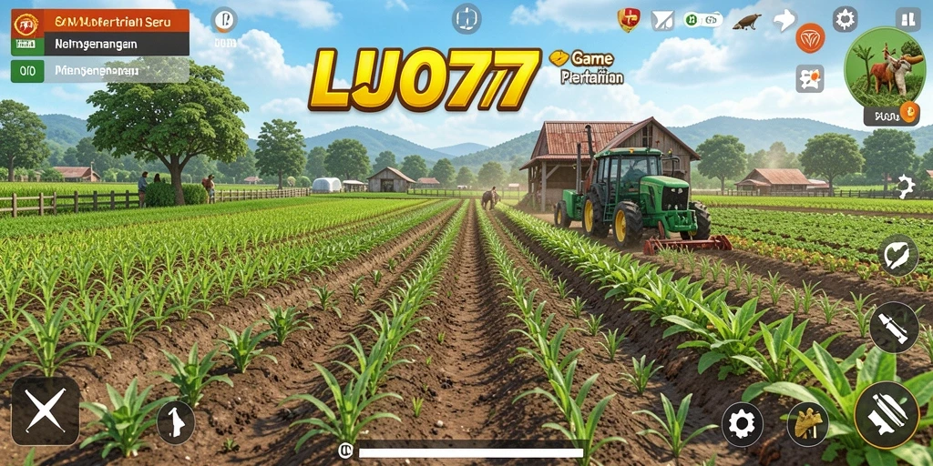 Tampilan gameplay menarik dari LJO777 saat bertani.