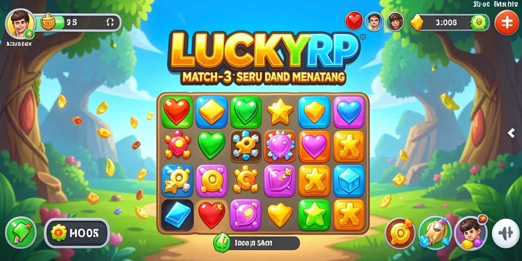 Tampilan permainan LUCKYRP yang penuh warna dan seru.