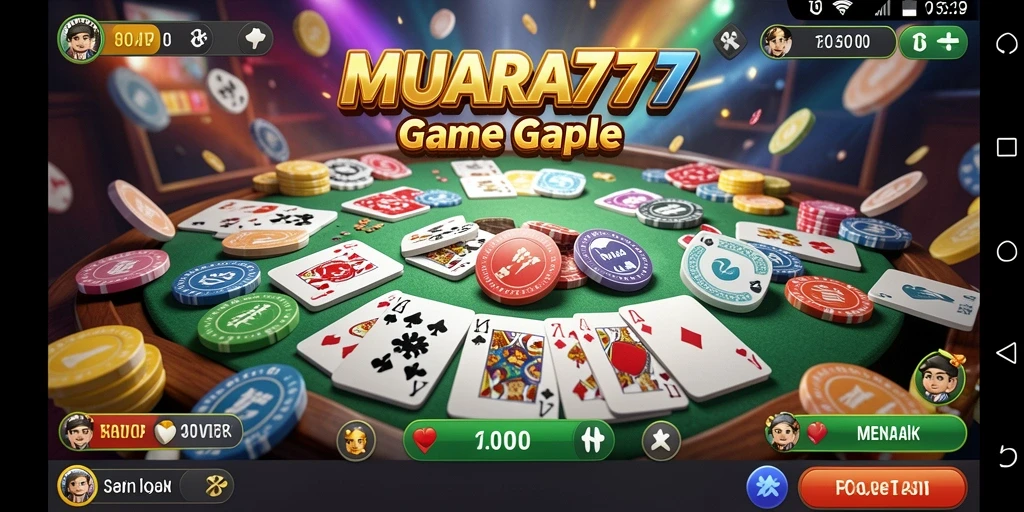 Screenshot gameplay Gaple dengan tampilan menarik dari MUARA777.