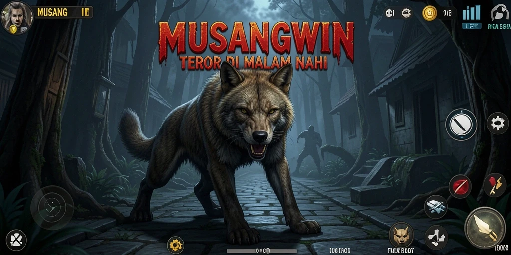 Tangkapan layar menampilkan gameplay mencekam dalam MUSANGWIN.