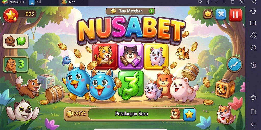 Tampilan gameplay seru dan menarik dari NUSABET dengan grafis colorful.