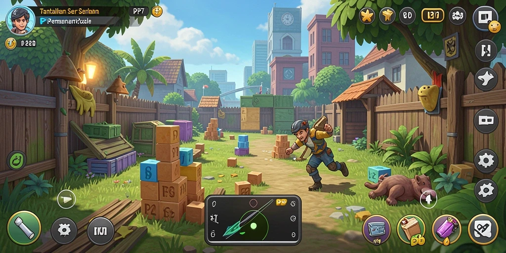 Screenshot gameplay PP7 menunjukkan tantangan puzzle yang menarik.
