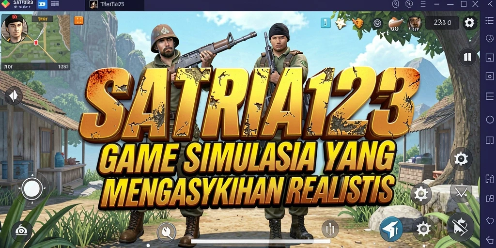 Tampilan gameplay SATRIA123 menunjukkan interaksi pemain dalam simulasi yang dinamis.