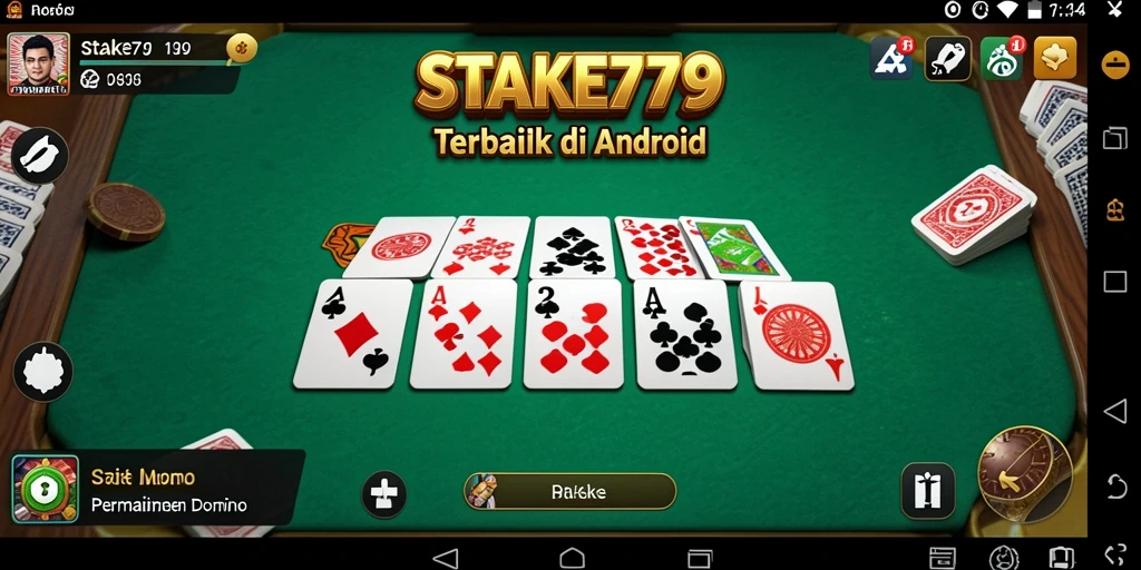 Tampilan gameplay seru dalam STAKE779 yang menampilkan domino.