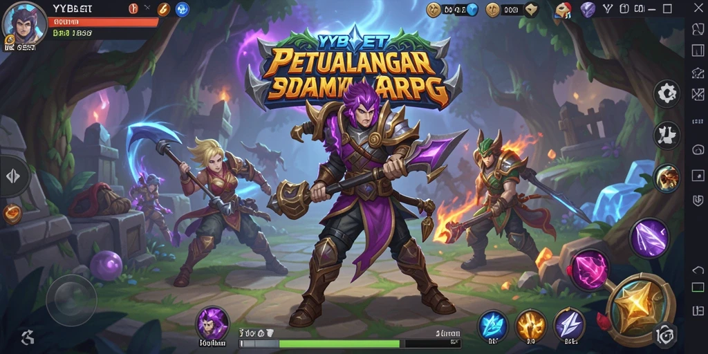 Tangkapan layar utama YYBET menampilkan aksi seru dalam pertarungan ARPG.