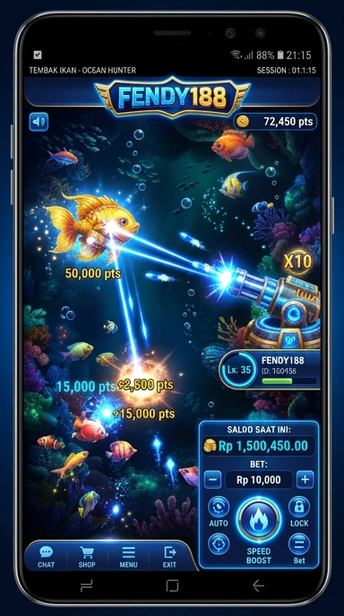 Screenshot antarmuka pengguna fendy188 yang menarik.